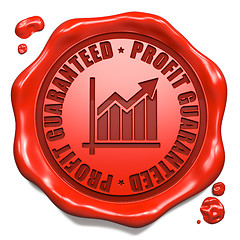 Image showing Profit Guaranteed - Stamp on Red Wax Seal.