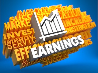 Image showing Earnings. Wordcloud Concept.