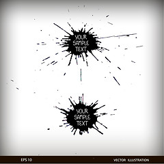 Image showing Set of grunge splashes. Grunge background.