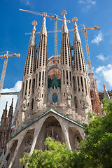 Image showing Sagrada Familia in Barcelona