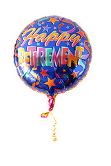 Image showing A festive helium balloon with 