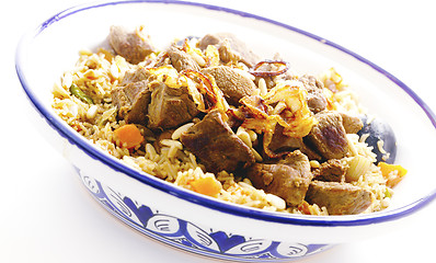 Image showing High key saudi kabsa bowl