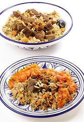 Image showing Beef kabsa meal with bowl vertical