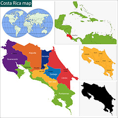 Image showing Costa Rica map