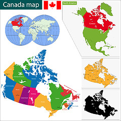 Image showing Colorful Canada map