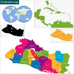 Image showing El Salvador map