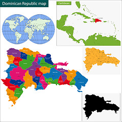 Image showing Map of Dominican Republic