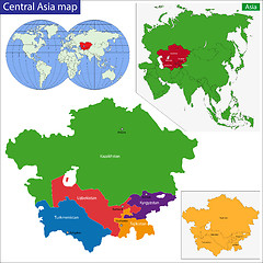 Image showing Central Asia map