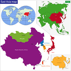 Image showing Eastern Asia map