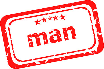 Image showing man rubber stamp over a white background