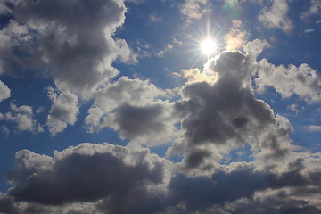 Image showing blue sky with clouds