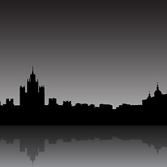 Image showing  Moscow city silhouette skyline vector illustration