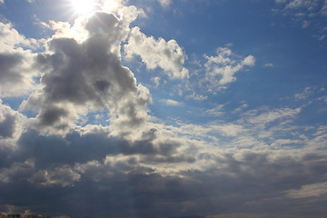 Image showing blue sky with clouds