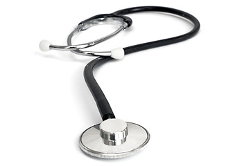 Image showing stethoscope isolated over a white background. 