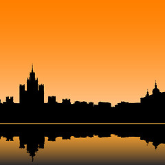 Image showing  Moscow city silhouette skyline vector illustration