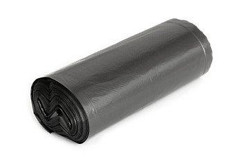 Image showing Roll of plastic garbage bags