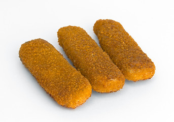 Image showing Fish fingers isolated on a white background