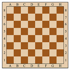 Image showing Chess board without chess pieces