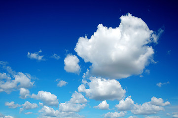 Image showing Cotton like cloudy sky