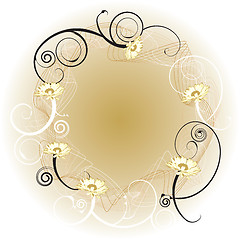 Image showing floral circle gold