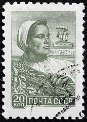 Image showing Farm Worker Stamp