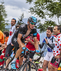 Image showing Kanstantsin Siutsou  Climbing Alpe D'Huez