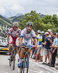 Image showing Simon Geschke Climbing Alpe D'Huez