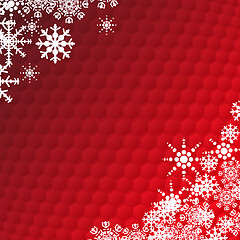 Image showing Winter holidays snowflake card 