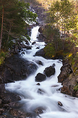 Image showing Langfoss waterfall, Norway