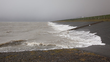 Image showing Extreme high tide in the Netherlands