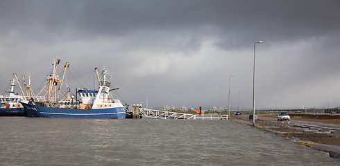 Image showing Extreme high tide in the Netherlands