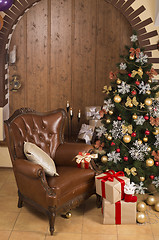 Image showing Christmas tree in living room