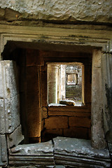 Image showing Windows of Angkor temple