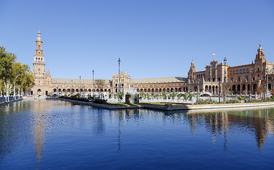 Image showing Plaza de Espana - Spanish Square in Seville, Spain