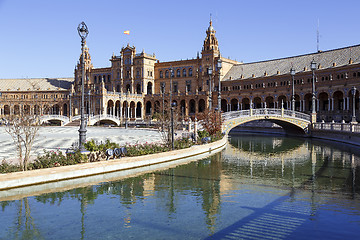 Image showing Plaza de Espana - Spanish Square in Seville, Spain