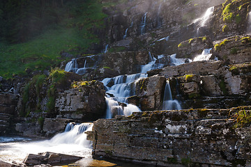 Image showing Tvindefossen waterfall, Norway