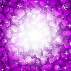 Image showing purple snowflakes