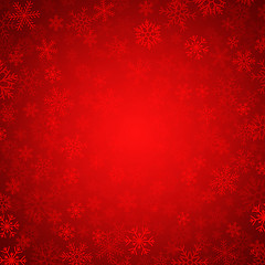 Image showing red snowflakes