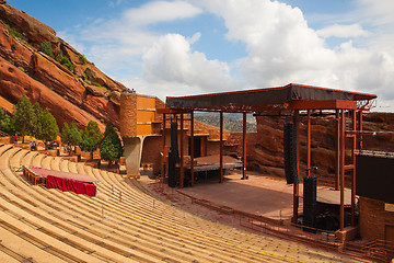Image showing Famous Red Rocks Amphitheater in  Denver