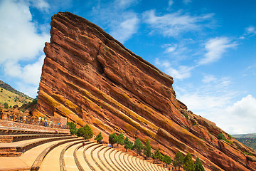 Image showing Famous Red Rocks Amphitheater in  Denver