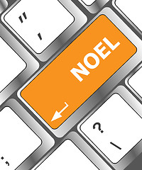 Image showing Computer keyboard key with Noel button