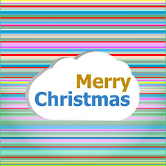 Image showing Seamless abstract pattern background with merry christmas words