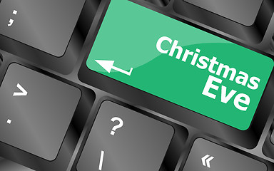 Image showing christmas eve message button, keyboard enter key