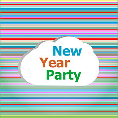 Image showing Seamless abstract pattern background with new year party words