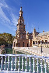 Image showing Plaza de Espana - Spanish Square in Seville, Spain