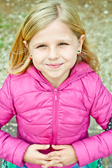 Image showing portrait of a happy liitle girl 