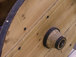 Image showing wooden wheel