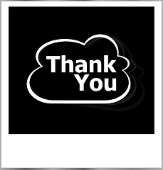 Image showing photo frame with thank you word, social concept