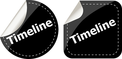 Image showing timeline Labels, stickers, pointers, tags for your (web) page
