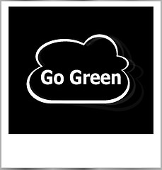 Image showing photo frame with go green words